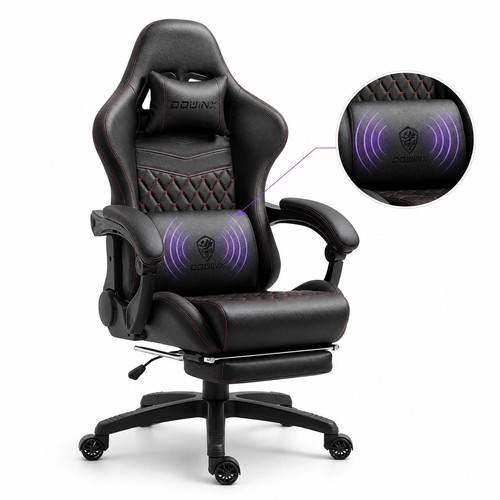 Black gaming chair office - black,
