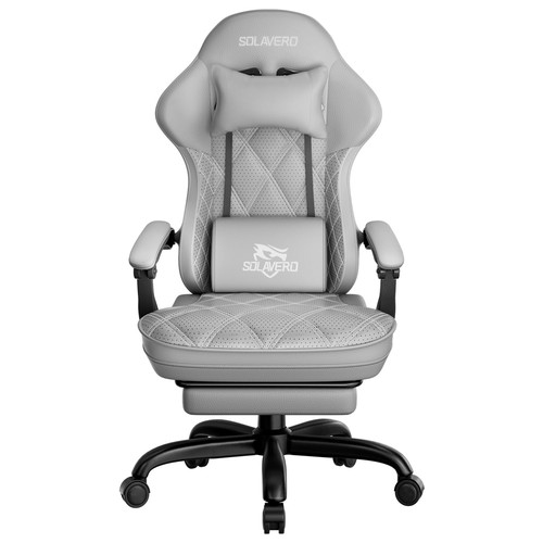 Gaming chair with foot rest - with,