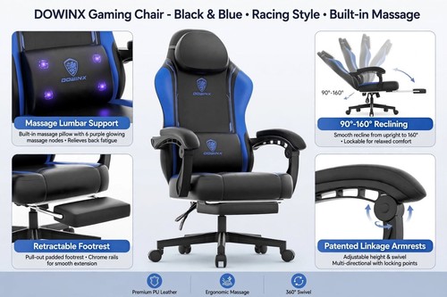 Dowinx gaming chair - chair, black