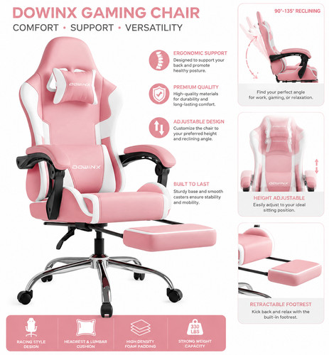 Chair gaming office leather - office, pu