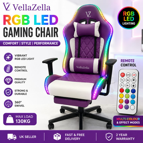Rgb led gaming chair with - rgb,