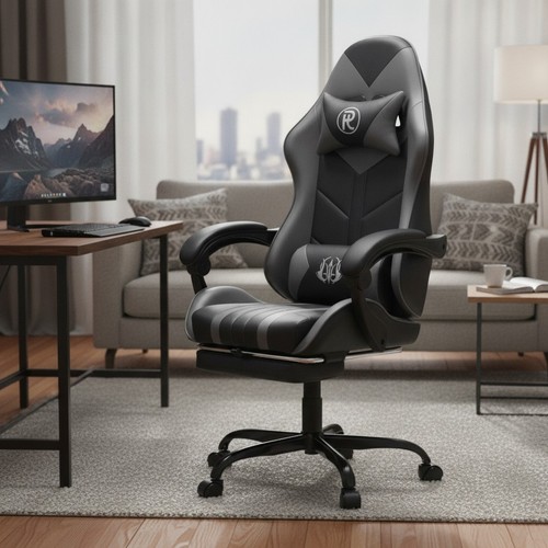 Gaming chair with footrest - footrest, &