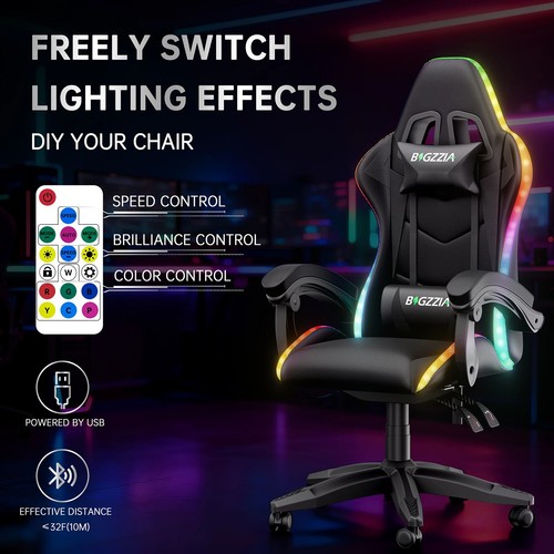 High back rgb gaming - back,