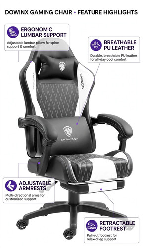 Gaming chair office leather - gaming, pu