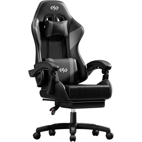 Gaming chair with footrest - with,