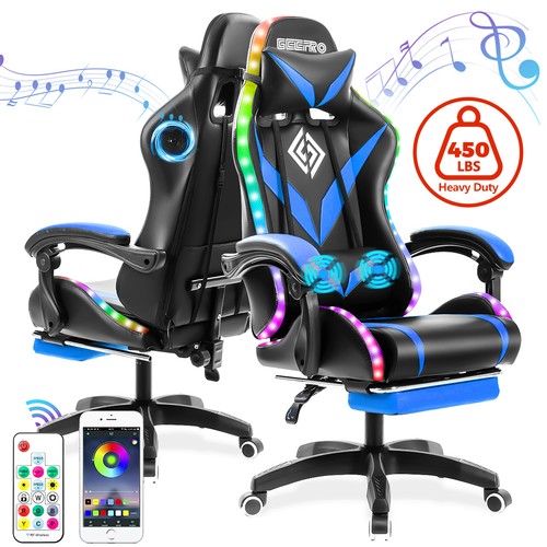 Led rgb computer gaming chair - led,