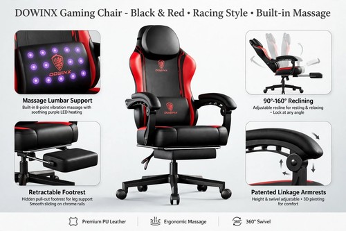 Dowinx gaming chair - chair, red