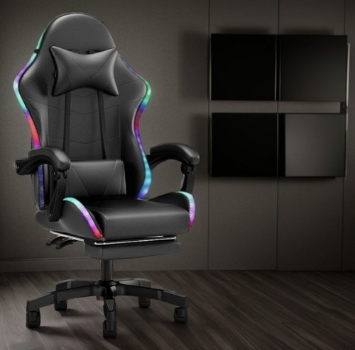 Massage gaming chair rgb led - massage, w/rgb