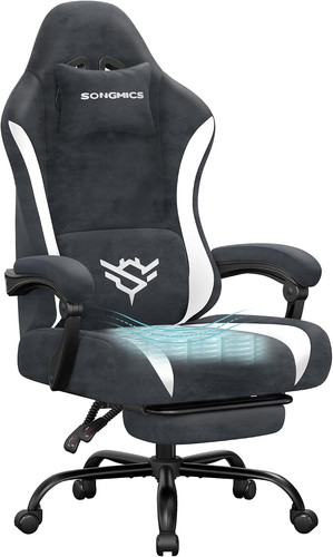 Gaming chair with footrest - chair,,