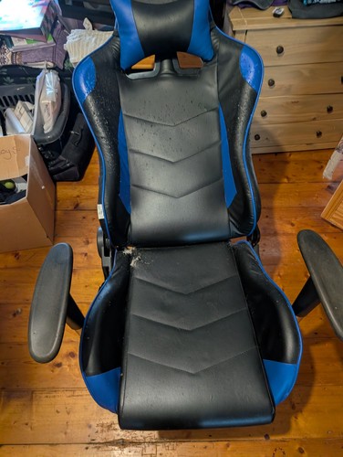 Blue and black gaming - and,